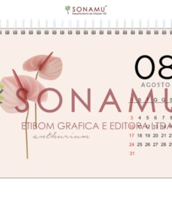 O Calendário Floral 2025 traz seu estilo minimalista com as mais belas flores da natureza em ilustrações elegantes. Antúrio