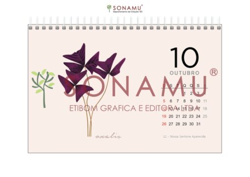 O Calendário Floral 2025 traz seu estilo minimalista com as mais belas flores da natureza em ilustrações elegantes. oxalis