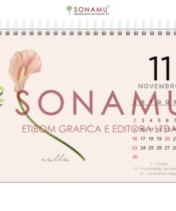 O Calendário Floral 2025 traz seu estilo minimalista com as mais belas flores da natureza em ilustrações elegantes. calla