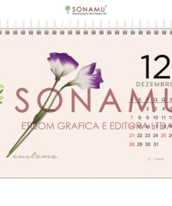 O Calendário Floral 2025 traz seu estilo minimalista com as mais belas flores da natureza em ilustrações elegantes. Eustoma