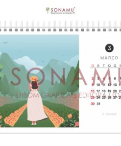 Calendário de mesa 2025, tema Ilustração em tela, desenhos vectoriais.