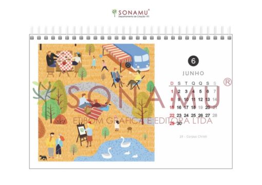 Calendário de mesa 2025, tema Ilustração em tela, desenhos vectoriais.